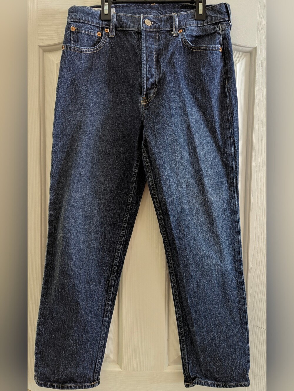 GAP Women's Straight-Leg Jeans in Dark Blue Denim
